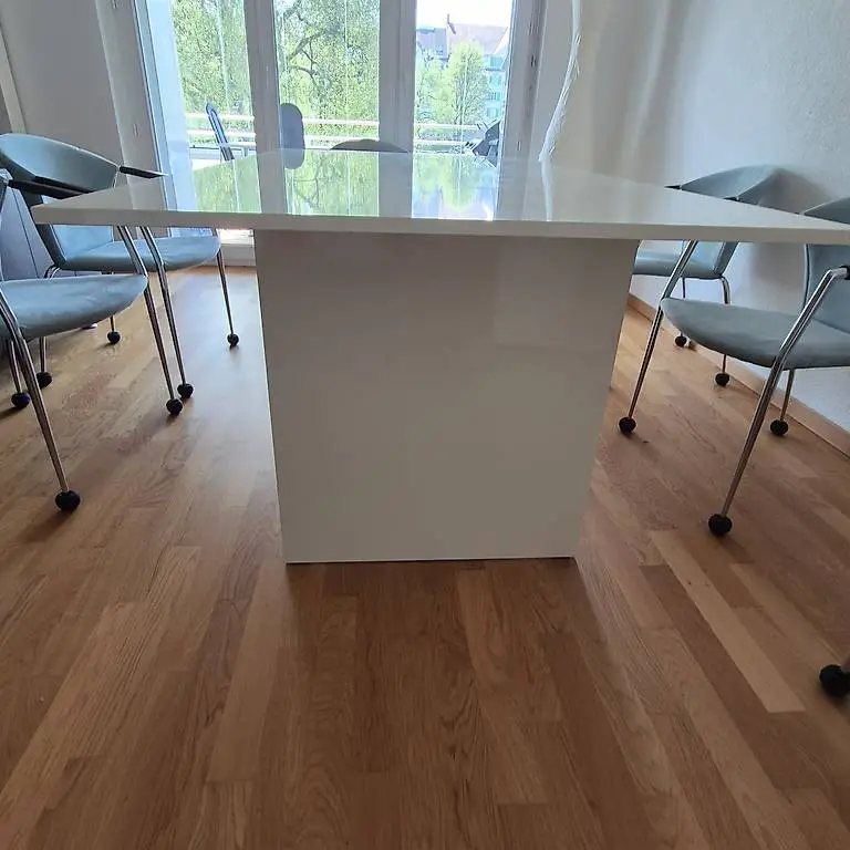 Esstisch Kunstharz hochglanz belegt