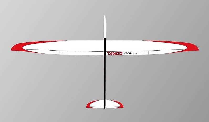 Voll GFK Hochleistungs-Segelflieger TANGO weiss/rot