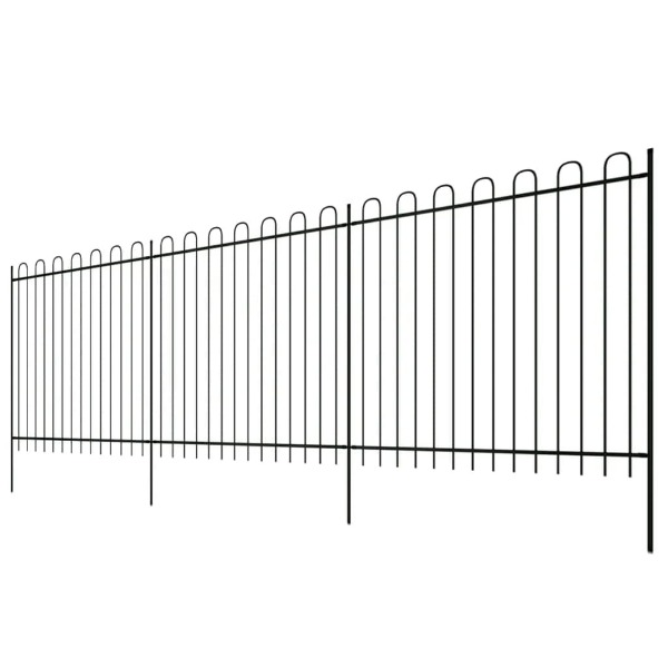  Dekorativer Gartenzaun Stahl Bügel-Design 600 x 200 cm