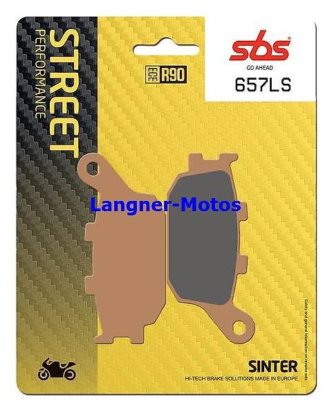 sinter bremsbelag sbs 657 ls yamaha mt-07, 08, 09 10 r1