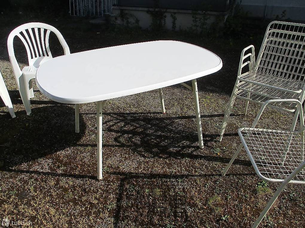 Garten-Tisch klappbar + 3 Stühle Camping Schrebergarten TOP