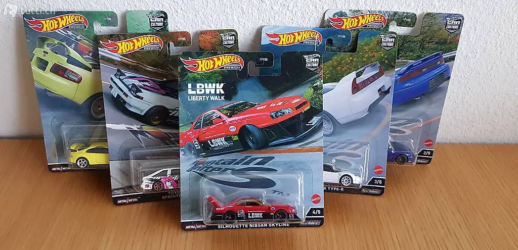  Hotwheels Premium Mountain Drifters .Nissan, Toyota, Honda .