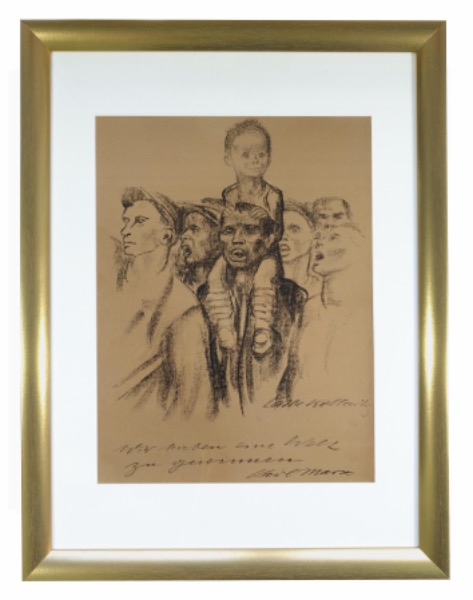 Käthe Kollwitz Lithografie Umdruck "Demonstration" 1.Fassung