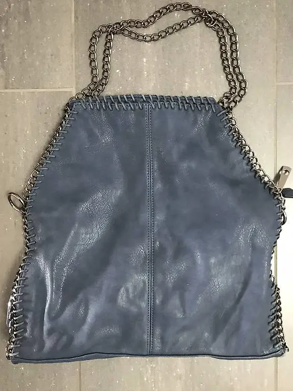 Leder-Damentasche blau