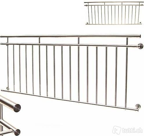  Edelstahl Französische Balkongeländer Fenstergitter - 225x90
