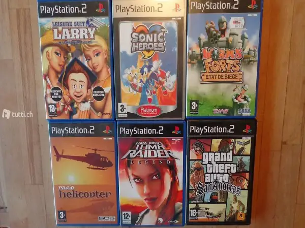 PS2 boites de jeux vides avec notices