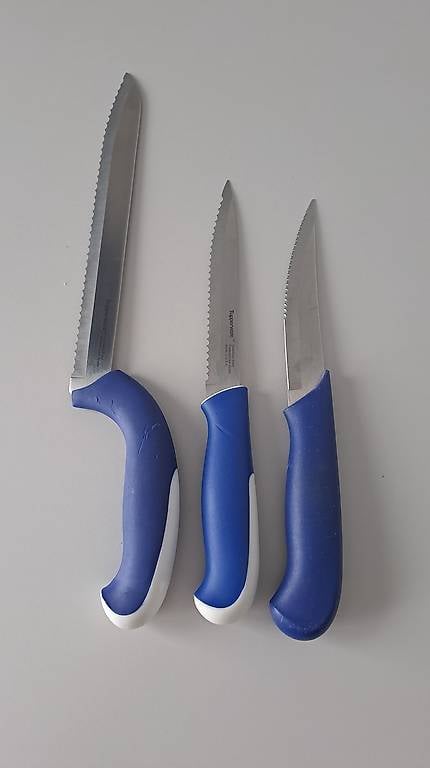 Tupperware Messerset, 3 Stk. gebraucht, Klinge wie neu