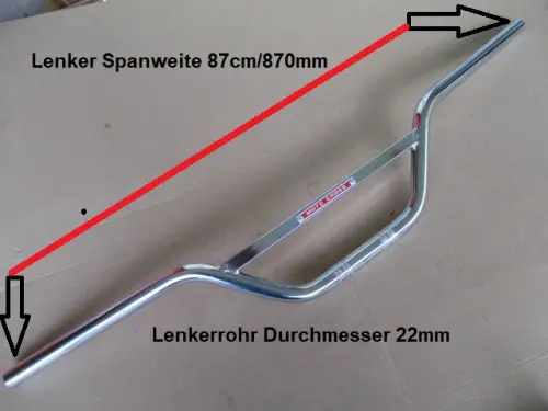 Verchromter Mofa Piaggio Lenker
