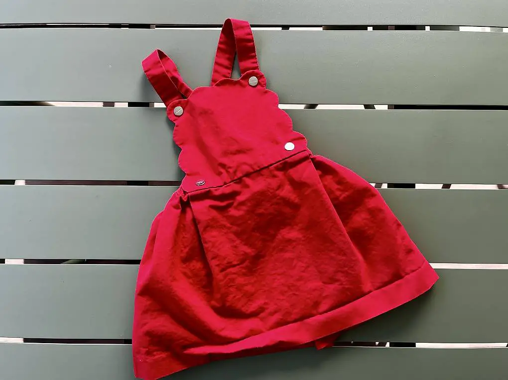 Jacadi Trägerkleid rot - Grösse 36M / 96 cm