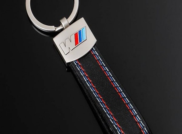  BMW M Power Schlüsselanhänger Leder Schwarz (Auf Wunsch mit