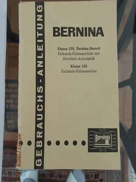  Für die Bernina Nähmaschine eine Gebrauchsanleitung