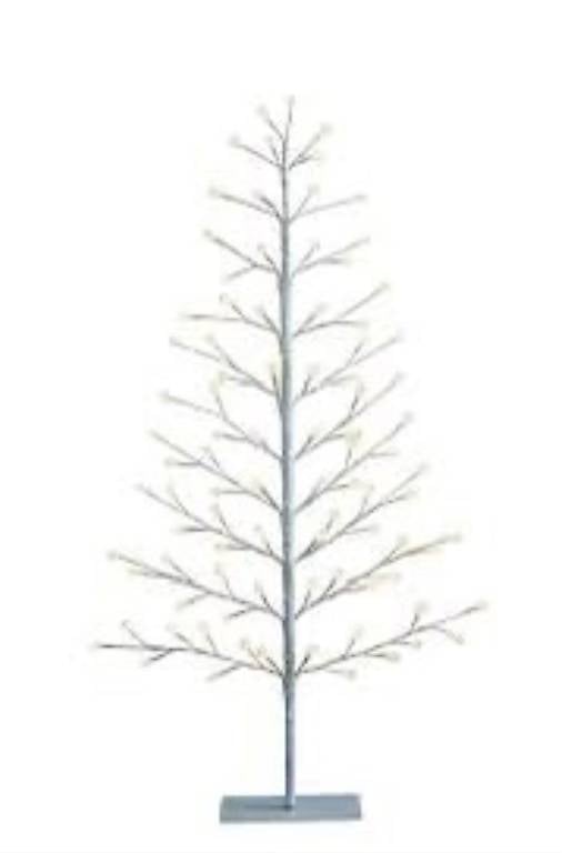 LED-Tannenbaum mit 90 warm weissen Dioden + Kugeln Rot