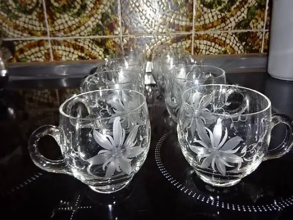 Bleikristall Tassen Becher antik