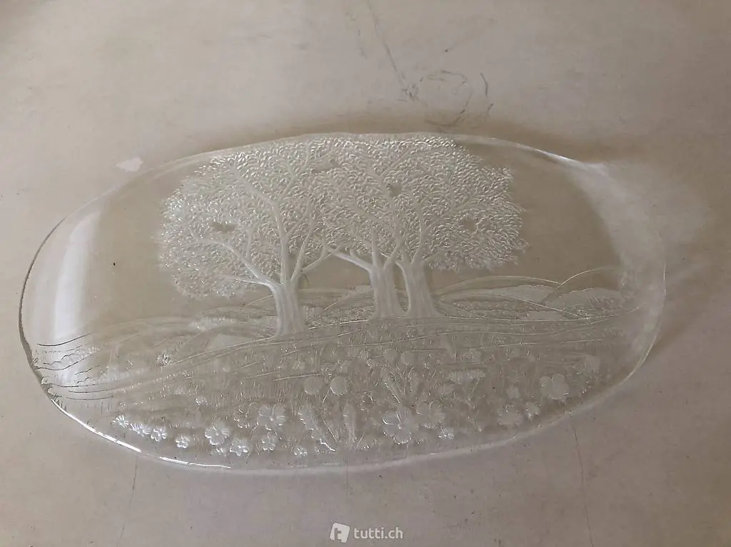 Torten- oder Kuchenkristallglasplatte