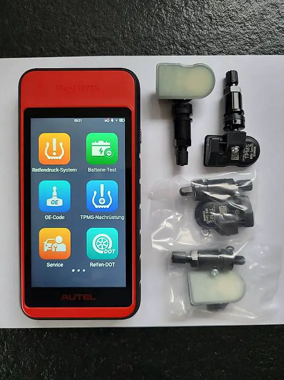 4 x Reifendrucksensor Metal Schwarz