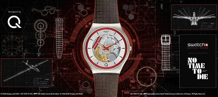 Swatch 007 James Bond - Q Uhr No Time To Die 2020