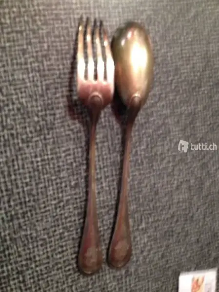 Löffel Gabel, versilbert