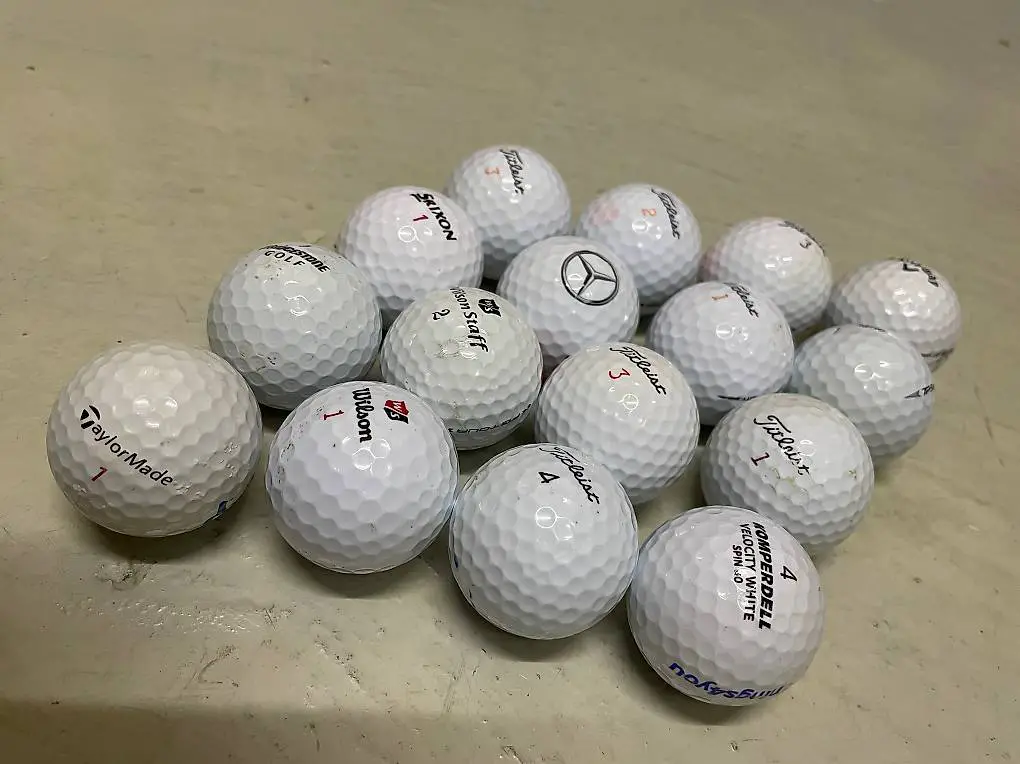 Golfbälle, bunt gemischt, diverse Marken mit Platzerfahrung