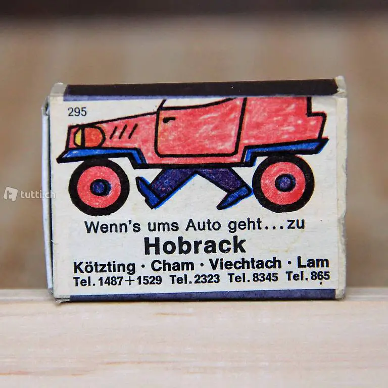 Zündholzschachtel Vintage Hobrack