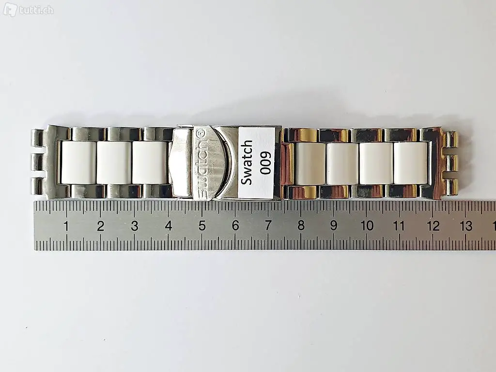 Swatch Armband Metall / Keramik mit Steg 19mm (009)
