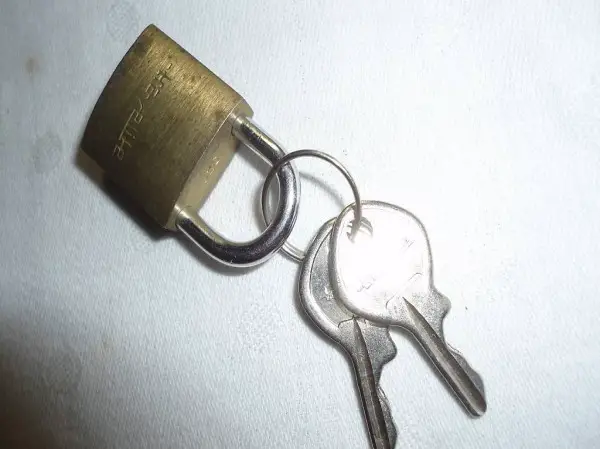  Vorhängeschloss, Schloss mit 2 Schlüssel
