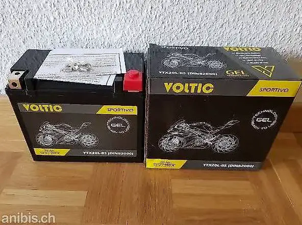 Motorradbatterie YTX20L-BS, Gel, neu, auch SA / SO