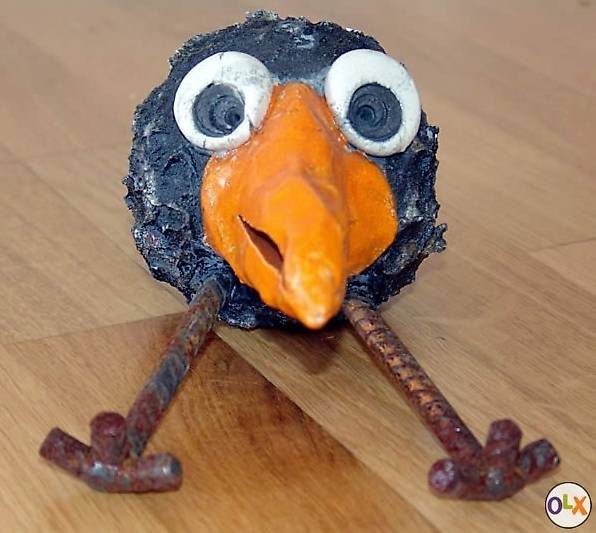 Geschenkidee, frecher Spatz Vogel Dekoration Unikat