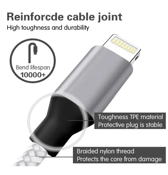 5 iPhone Ladekabel, Apple MFi Zertifiziert Datenkabel