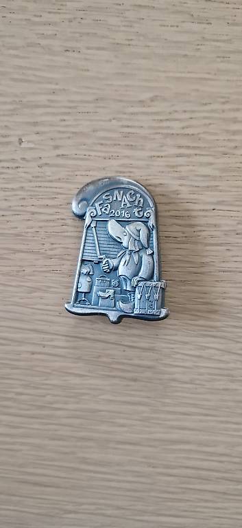 fasnachtsplakette silber 2016