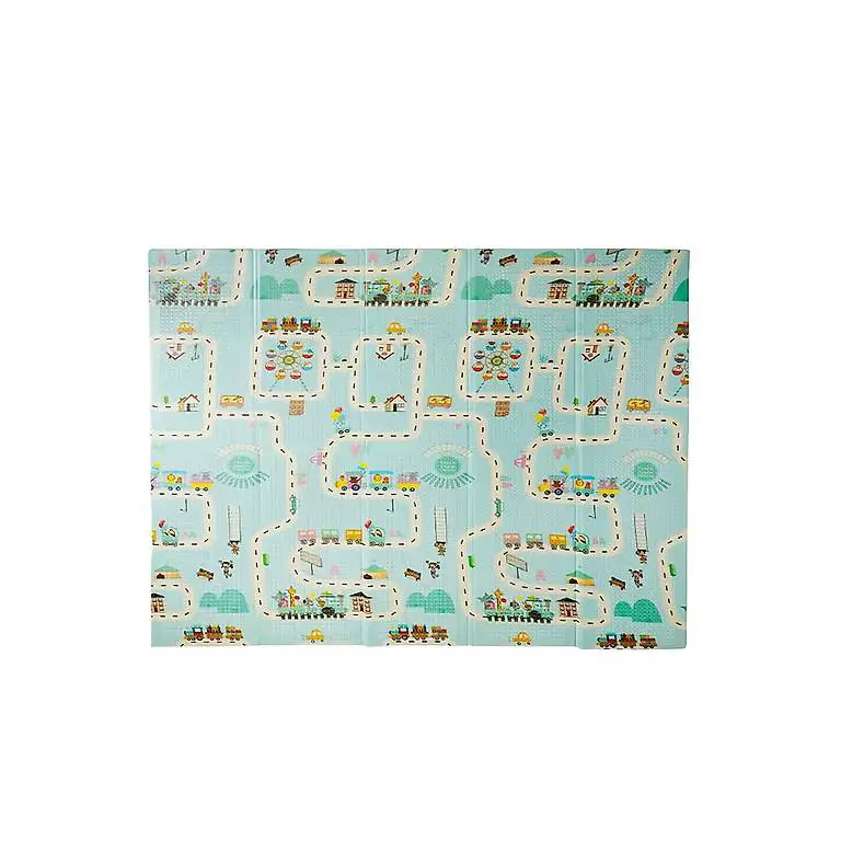 Krabbeldecke faltbar Strasse und Tiere