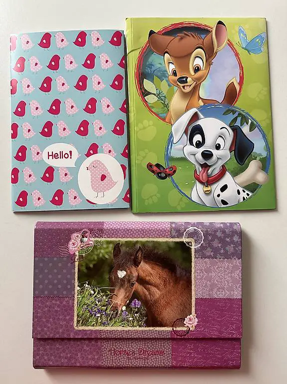 Briefpapier, Pferde, Bambi, Vögel