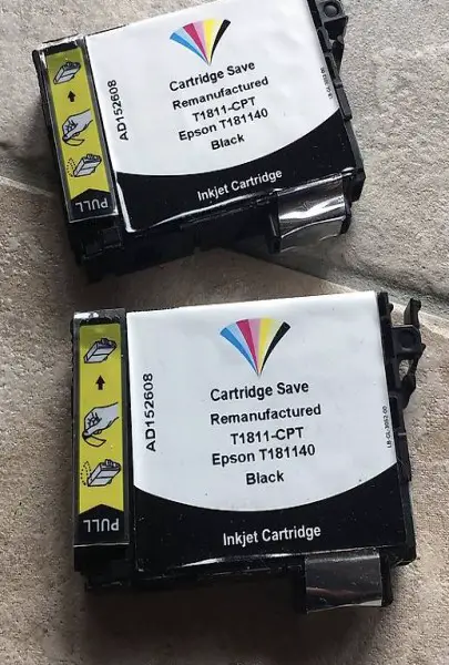 2 x Epson T1811 Tintenpatronen Schwarz