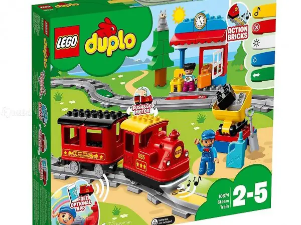  Chemin de fer à vapeur Lego Duplo (10874)