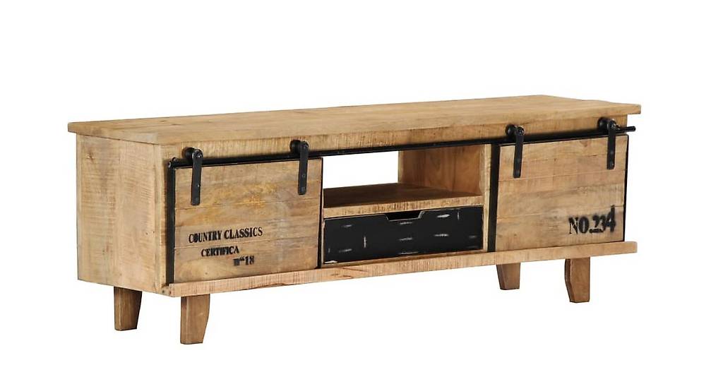 TV-Schrank 120x30x40 cm Massivholz Mango