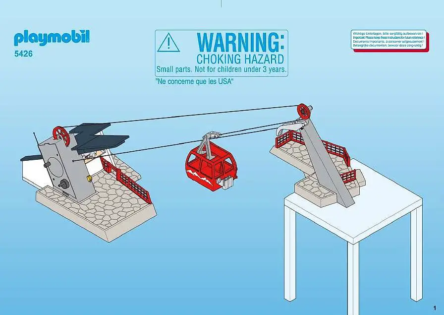 Playmobil Seilbahn mit Bergstation