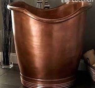  Freistehende Wanne Kupfer Becken Badewanne Kupferwanne