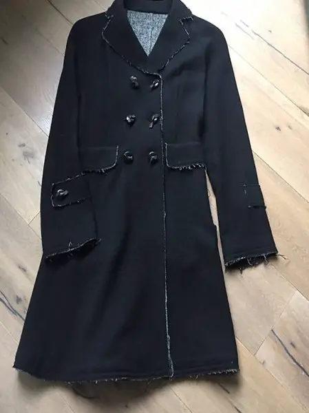 Cerruti 1881 Wollmantel Mantel schwarz 36