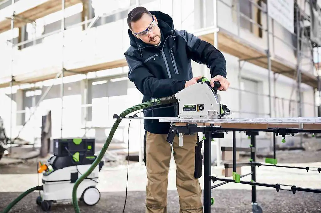 Scie plongeante Festool TS 60 KEBQ FS avec rail de guidage