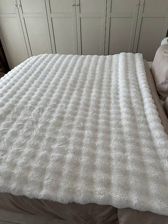 Kuscheldecke Fell weiss 160x200cm
