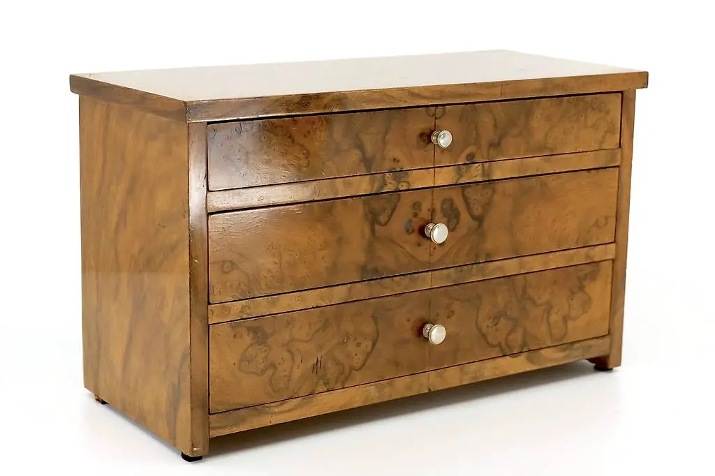 B0403 Schmuckschatulle Minikommode Biedermeier-Stil ~1940