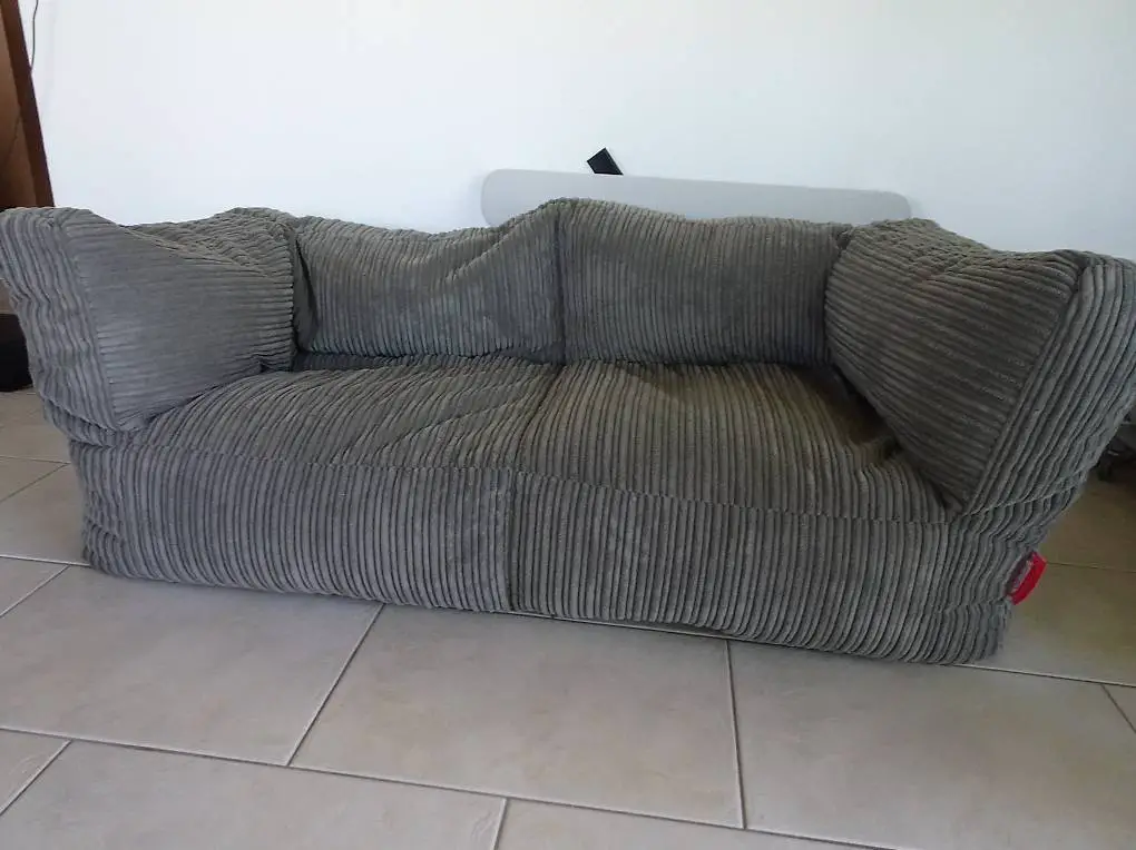 Bequemes Sitzsack Sofa grau neuwertig