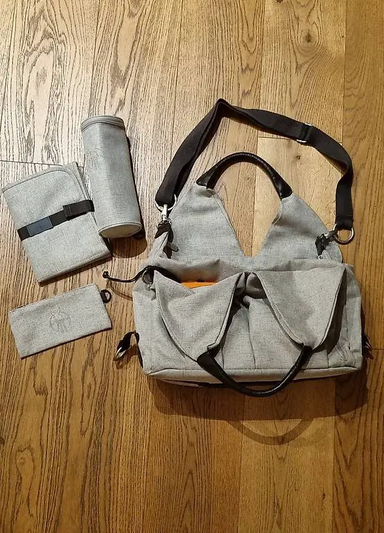 Wickeltasche beige von Lässig