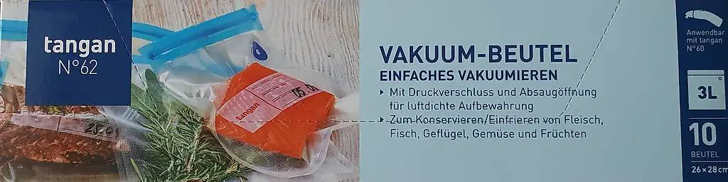 3L-Beutel Tangan No 62 Vakuum 26x28cm