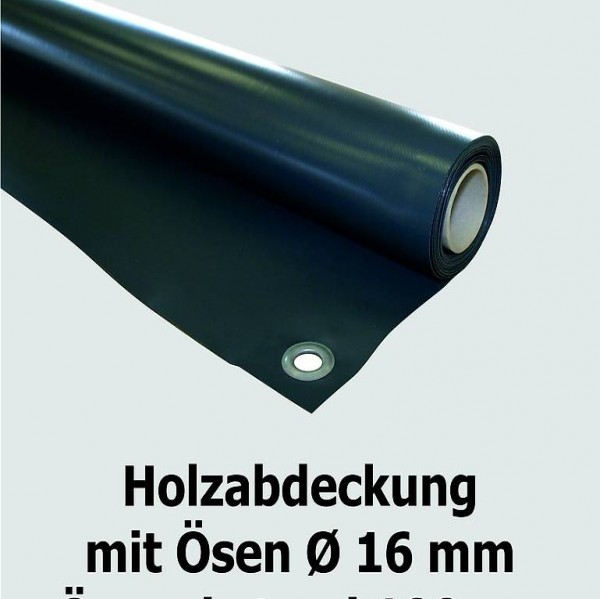  Stabile Holzabdeckung 2.05 x 15.00 m mit Ösen