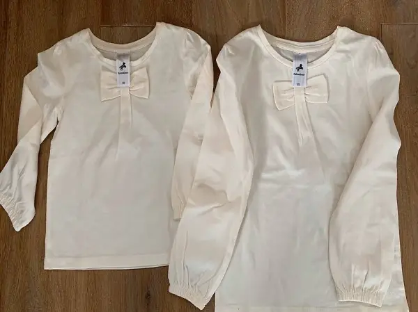 NEU Herzige langarmshirts Wollweiss - Grösse 98 & 122