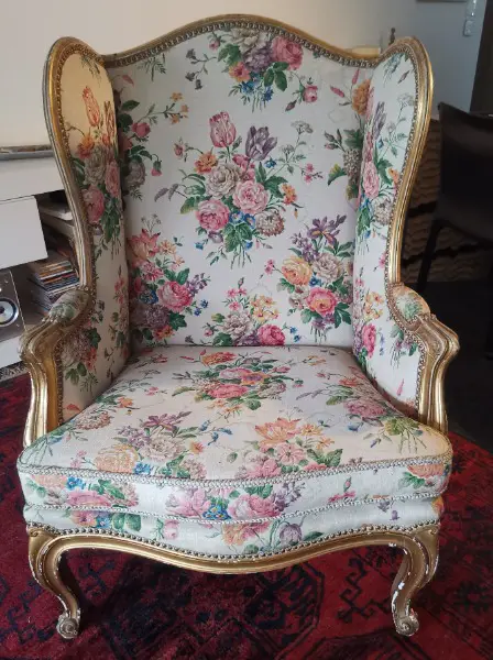 Ohren-Sessel Louis XV, original antik