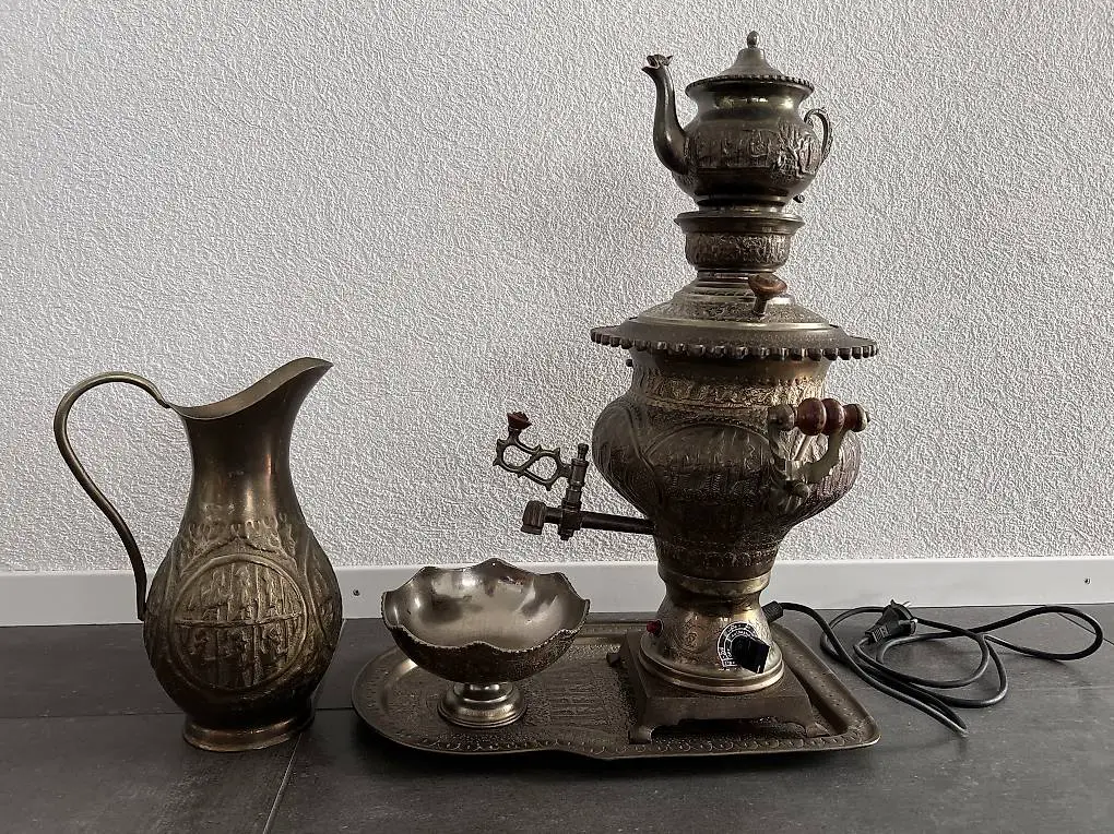 Original antiker iranischer elektrischer Samowar Teekocher