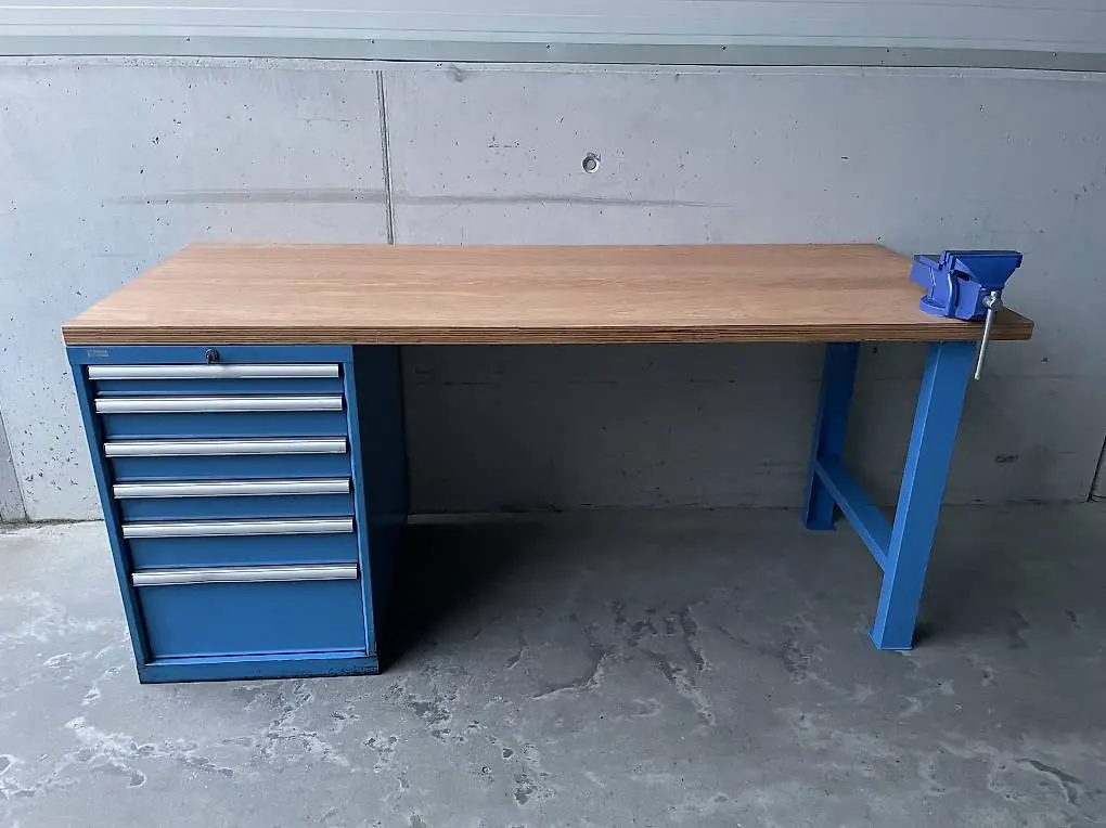 Lista Werkbank 200x75x4 Schubladenstock Schraubstock