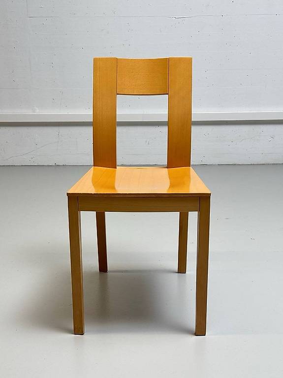 Set aus 4 moderne Stapelstühle aus Holz