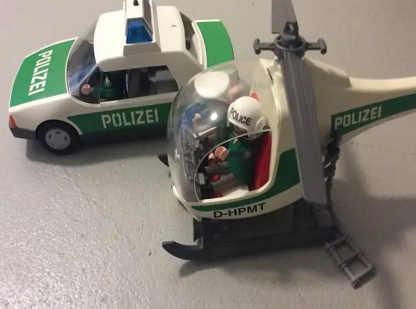 Playmobil Polizei Auto und Helikopter für Kinder